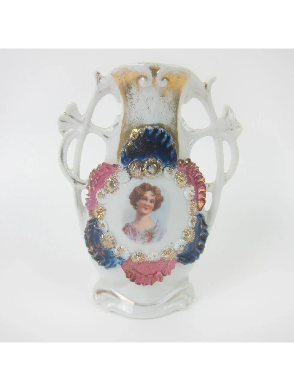 Antique Porcelain Mini Bud Vase 4.75